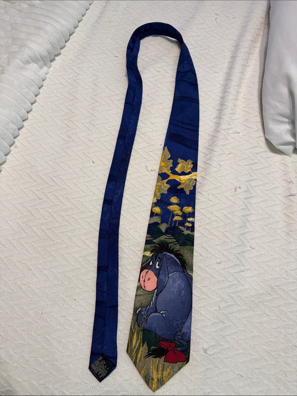 Disney Eeyore Novelty Tie in Navy and Yellow